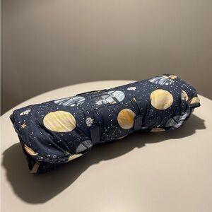 Space-Themed Blue Sleeping Bag Size 40”*20” Great Removable Cushion